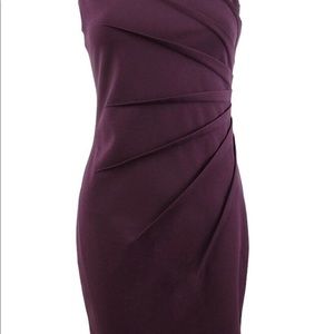 Calvin Klein Starburst Side Ruche Sheath Dress